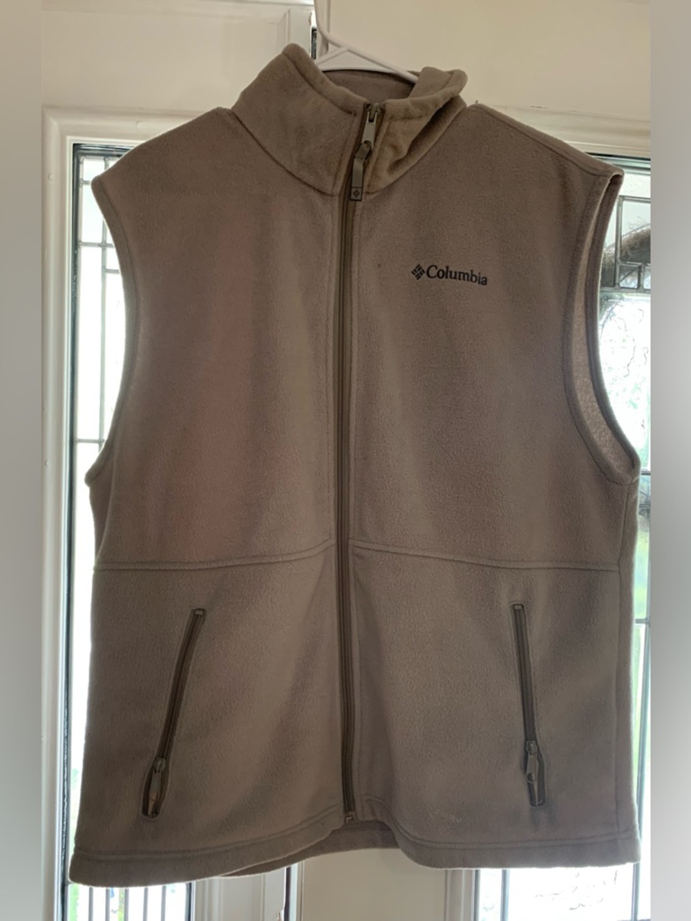 Columbia Neutral Taupe Fleece Vest